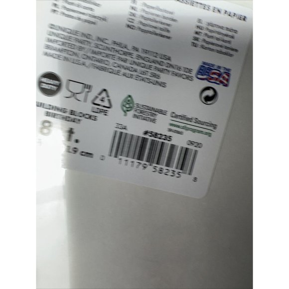 Building Blocks Birthday Dinner Plates, 16 Count Plates and Napkins (2 S… - Picture 5 of 5